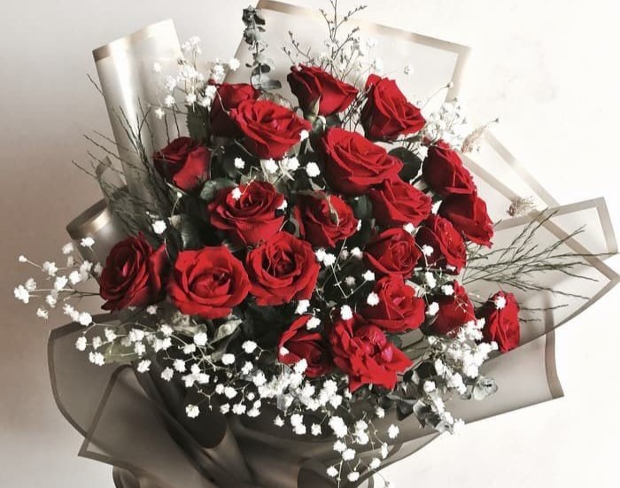 buket mawar merah